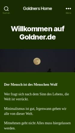 Vorschau der mobilen Webseite www.goldner.de, Goldner, Wolfgang