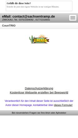Vorschau der mobilen Webseite countrio.beepworld.de, CounTRIO