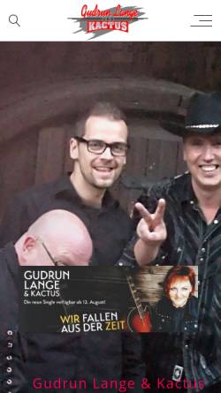 Vorschau der mobilen Webseite www.gudrunlange-kactus.de, Gudrun Lange & Kactus