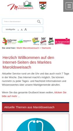 Vorschau der mobilen Webseite www.maroldsweisach.de, Markt Maroldsweisach