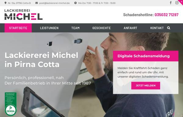 Vorschau von www.lackiererei-michel.de, Autolackiererei A. Michel