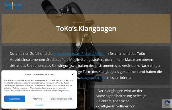 Vorschau von www.klangbogen.de, Holzblasinstrumenten-Studio Toko
