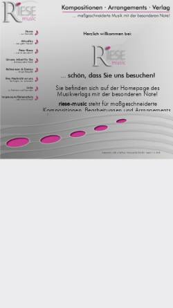 Vorschau der mobilen Webseite www.riese-music.de, Riese music