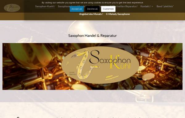 Vorschau von www.saxophon-kuehl.de, Saxophon Kuehl
