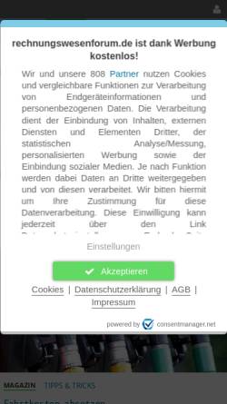 Vorschau der mobilen Webseite www.rechnungswesenforum.de, Rechnungswesenforum.de by Stanley Hinz