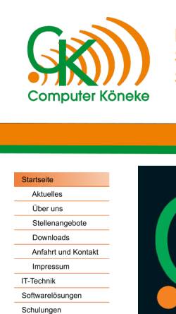 Vorschau der mobilen Webseite www.computer-koeneke.de, Computer Köneke OHG