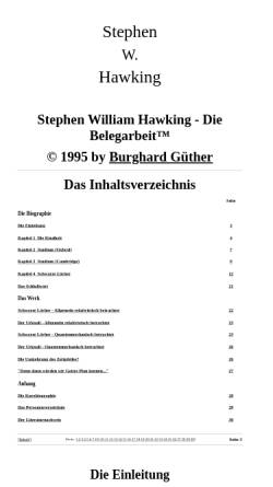 Vorschau der mobilen Webseite www.guether.de, Hawking, Stephen William
