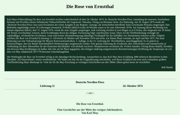 Vorschau von www.rose-von-ernstthal.de, Homepage Kerstin Harder - Die Rose von Ernstthal