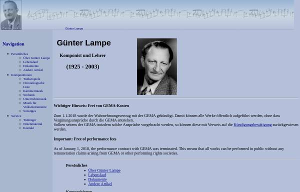 Vorschau von www.guenter-lampe.de, Lampe, Günter (1925-2003)
