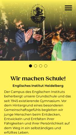 Vorschau der mobilen Webseite www.englisches-institut.de, Englisches Institut Heidelberg
