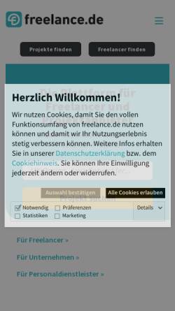 Vorschau der mobilen Webseite www.freelance.de, Freelance.de