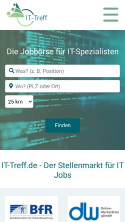 Vorschau der mobilen Webseite www.it-treff.de, It-treff.de