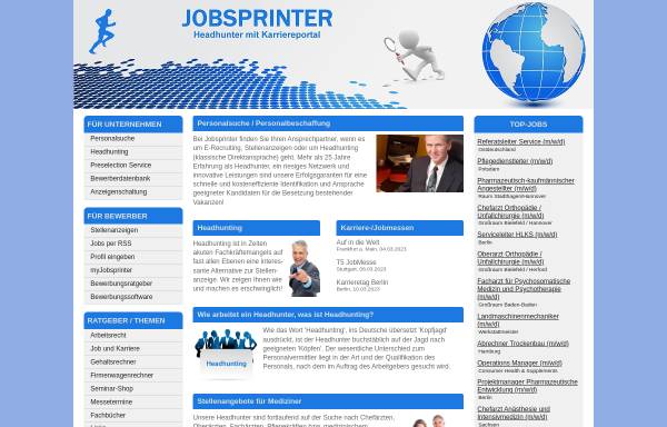 Vorschau von www.jobsprinter.com, Jobsprinter.com