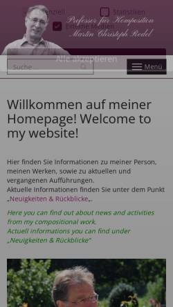 Vorschau der mobilen Webseite www.martin-redel.de, Redel, Martin Chr.