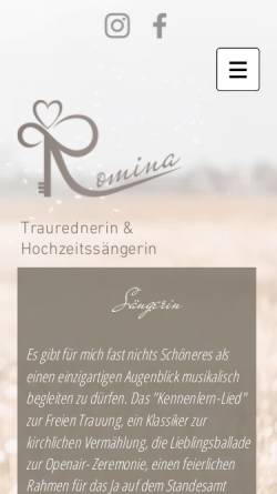 Vorschau der mobilen Webseite romina.ch, Romina