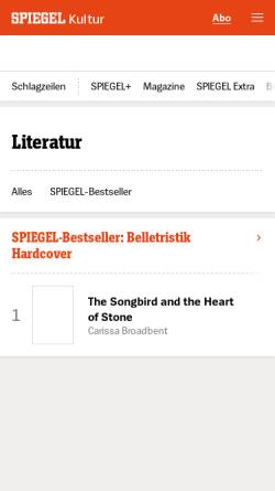 Vorschau der mobilen Webseite gutenberg.spiegel.de, William Shakespeare: Cymbeline