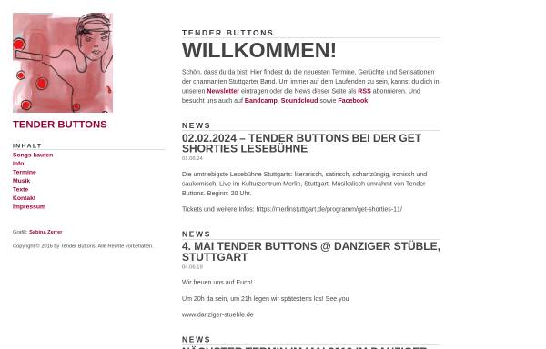 Vorschau von www.tender-buttons.de, Tender Buttons