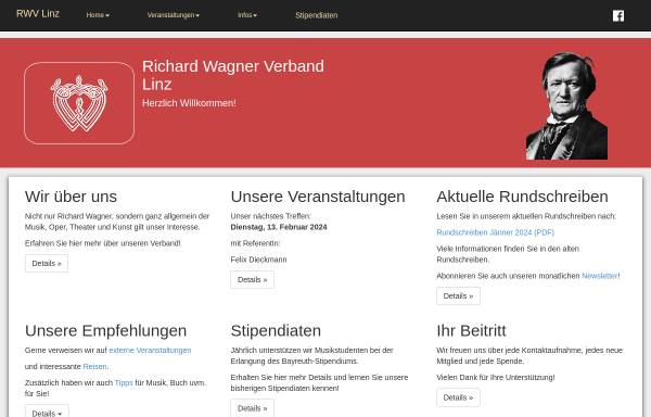 Vorschau von www.wagnerverband-linz.at, Richard Wagner-Verband Linz