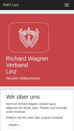 Vorschau der mobilen Webseite www.wagnerverband-linz.at, Richard Wagner-Verband Linz