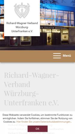 Vorschau der mobilen Webseite www.wagnerverband.de, Richard Wagner-Verband Würzburg