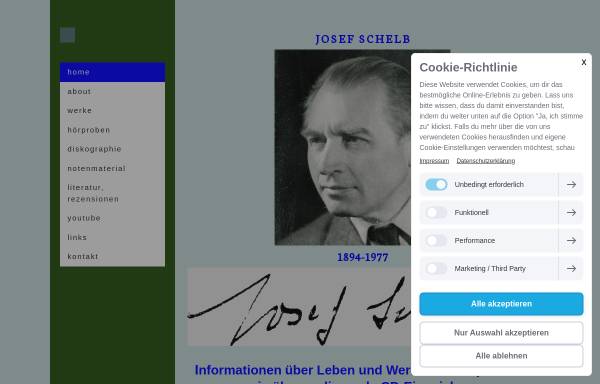 Vorschau von www.josef-schelb.de, Schelb, Josef (1894-1977)