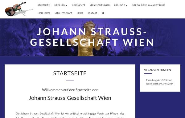 Vorschau von www.johann-strauss-gesellschaft.at, Strauss, Johann - Gesellschaft Wien
