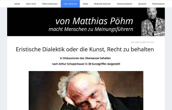 Vorschau von www.rhetorik-netz.de, Schopenhauers Eristische Dialektik