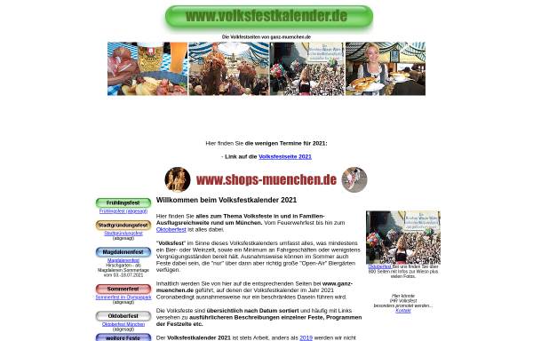 Volksfestkalender München und Umland