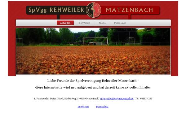 Vorschau von www.spvgg-rehweiler.matzenbach.de, Spielvereinigung Rehweiler-Matzenbach e.V.