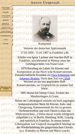 Vorschau der mobilen Webseite antonurspruch.de, Urspruch, Anton (1850-1907)