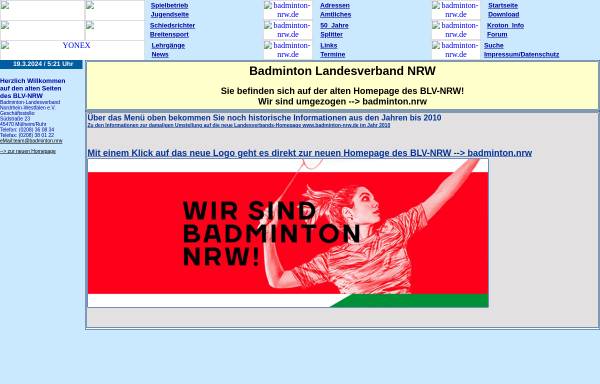 Vorschau von www.blv-nrw.de, Badminton-Landesverband Nordrhein-Westfalen e.V. (BLV-NRW)