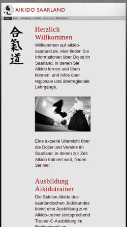Vorschau der mobilen Webseite www.aikido-saarland.de, Aikido