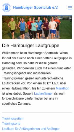 Vorschau der mobilen Webseite hhsc.de, Hamburger Sportclub e.V.