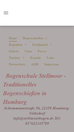 Vorschau der mobilen Webseite www.stellmoorbogen.de, Bogenschule Stellmoor