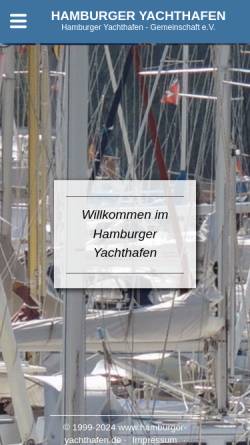 Vorschau der mobilen Webseite www.hamburger-yachthafen.de, Hamburger Yachthafen