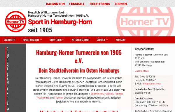 Vorschau von horner-tv.de, Horner-Turnverein von 1905 e.V.