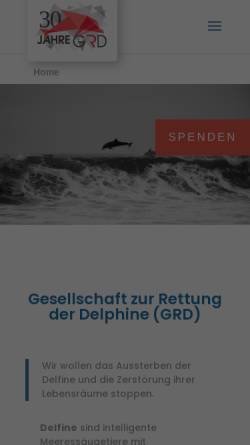 Vorschau der mobilen Webseite www.delphinschutz.org, GRD - Gesellschaft zur Rettung der Delphine e.V.