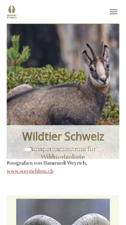 Vorschau der mobilen Webseite www.wildtier.ch, Wildtier Schweiz