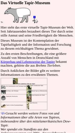 Vorschau der mobilen Webseite www.tapirsoft.de, Tapir
