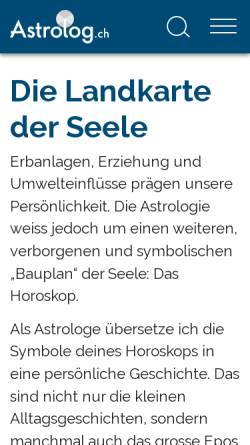 Vorschau der mobilen Webseite www.astrolog.ch, Astrolog - Astrologie und Stimme