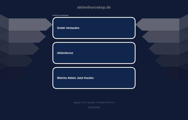 Vorschau von www.aktienhoroskop.de, Aktienhoroskop