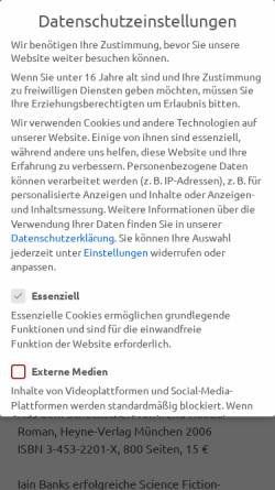 Vorschau der mobilen Webseite www.sf-fan.de, Iain Banks: Der Algebraist