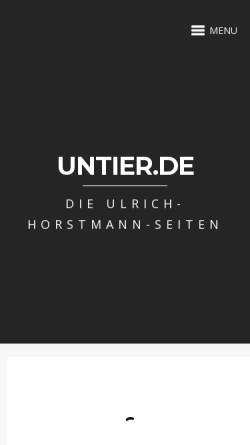 Vorschau der mobilen Webseite untier.de, Ulrich Horstmann