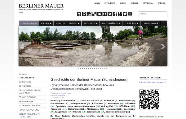 Vorschau von www.berliner-mauer.de, Berliner Mauer.de