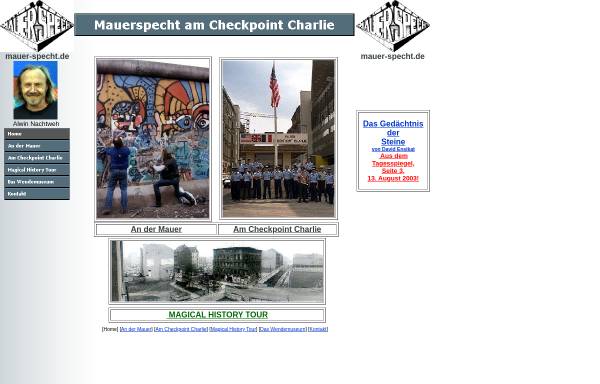 Der Mauerspecht an der Mauer und am Checkpoint Charlie
