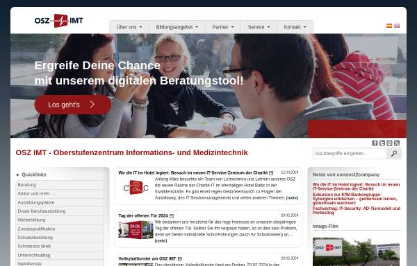 Vorschau von www.oszimt.de, OSZ Informations- und Medizintechnik