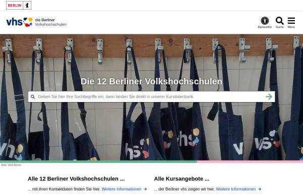 Vorschau von www.berlin.de, Die Berliner Volkshochschulen
