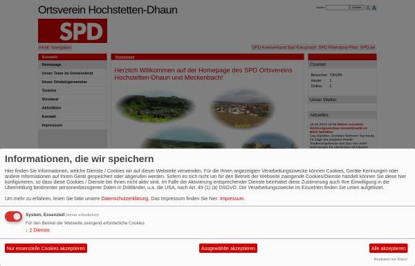 Vorschau von www.spd-hochstetten-dhaun.de, SPD Ortsverein Hochstetten- Dhaun und Meckenbach