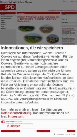 Vorschau der mobilen Webseite www.spd-hochstetten-dhaun.de, SPD Ortsverein Hochstetten- Dhaun und Meckenbach