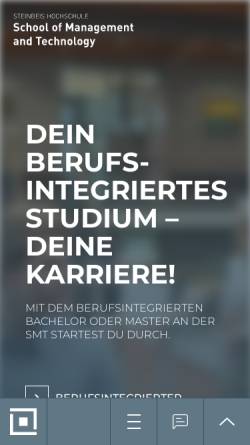Vorschau der mobilen Webseite www.sti-mbe.de, Master of Business and Engineering